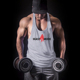 thể dục lỏng cơ bắp kiểu nam vest từ sling vận động bodybuilding đào tạo vest mẫu mồ hôi hấp thụ châu Âu và xu hướng Mỹ
