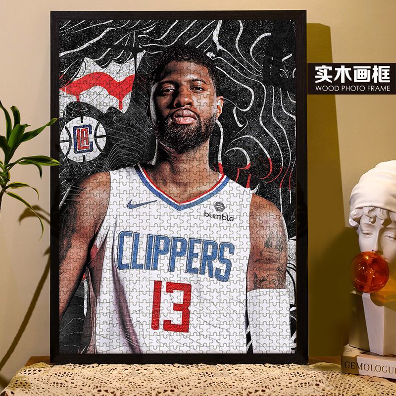 Paul George Nba Puzzle 300/500/1000 Pieces High Difficulty Adult Stress-Relief Toy Los Angeles Clippers