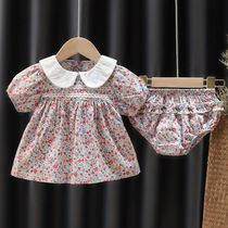 Baby one-piece clothes short sleeves Spring and autumn money Baby Newborn Ha Clothes Bag Fart Summer Baby Girl Super Cute Out