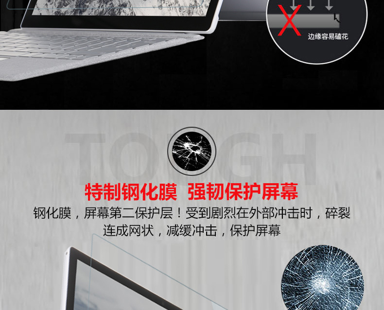 Lần so với phim thép hạt màn hình bộ phim phù hợp cho Microsoft mới surfacePro6 / 5/4-inch phim màn hình máy tính 12,3 inch laptop13.5 đi lá thép màng bảo vệ book2 Full High Definition - Phụ kiện máy tính bảng ốp lưng ipad 10.2