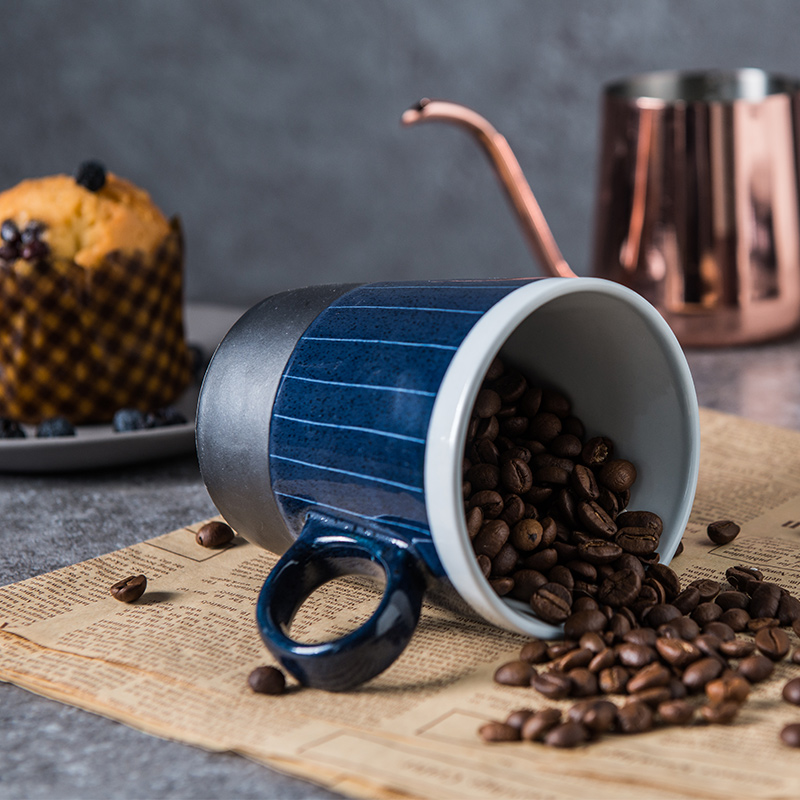 Lototo Japanese ceramic creative color mark cup cup cup of home office cup ultimately responds cup coffee for breakfast