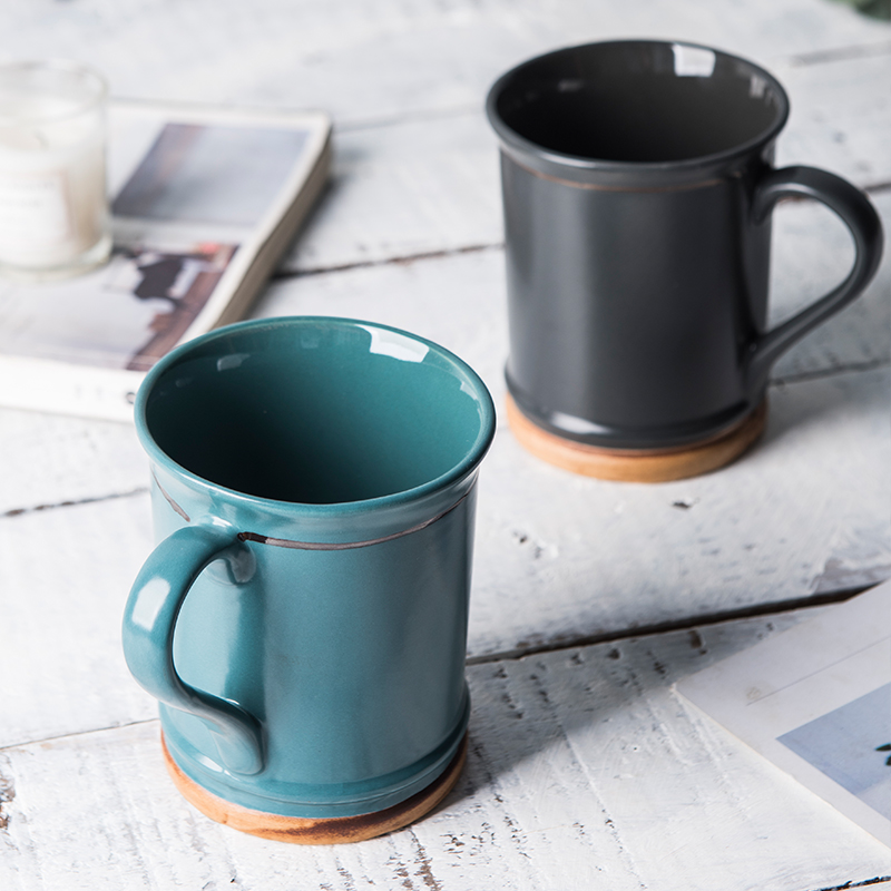 Lototo Japanese ceramic creative breakfast cup of coffee cup ultimately responds a cup of household contracted milk cup keller cup