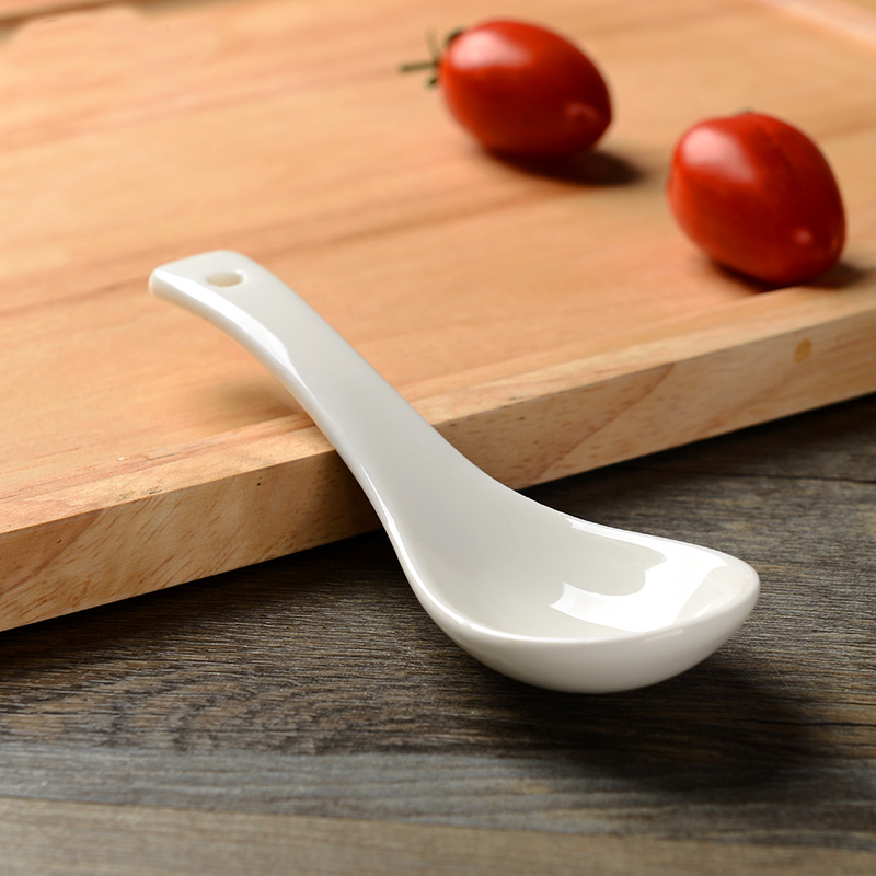 Lototo Japanese Chinese style household teaspoons of long handle ceramic spoon tablespoons of small spoon, spoon, spoon, soup spoon, tableware