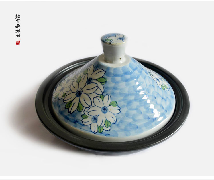 Lototo Japanese and wind tower of hand - made JiGuo ceramic casserole heat - resistant creative dry pot stew pot seed pot hot pot