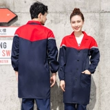 Голубая защита от труда Работая одежда для мужчин и женщин Длинные стили для обработки товаров износостойкие и грязные пищевые фабрики Настройка мастерская мастерская