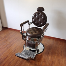 Barber shop special hairdressing chair rotatable lifting down hair salon retro oil head Big Chair mens high-end hair cutting chair
