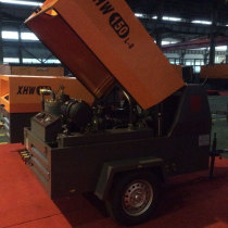 Manufacturer direct selling red five rings small diesel mobile screw air compressor XHW150L-8 WeiChai 4 5 cubic