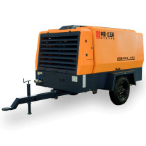 Manufacturer direct selling red five-ring medium diesel mobile screw air compressor HG460-13