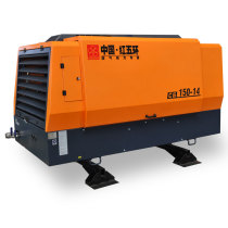 Manufacturer direct selling red five-ring medium diesel stationary screw air compressor CG150-14