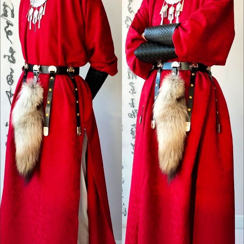 Imported Real Fox Tail Fur Decoration, Simulated Wolf Tail Prop, Cos Prop, DIY Material, Fox Tail Waist Accessory