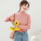 Трикотажный осенний демисезонный весенний базовый свитер, коллекция 2023