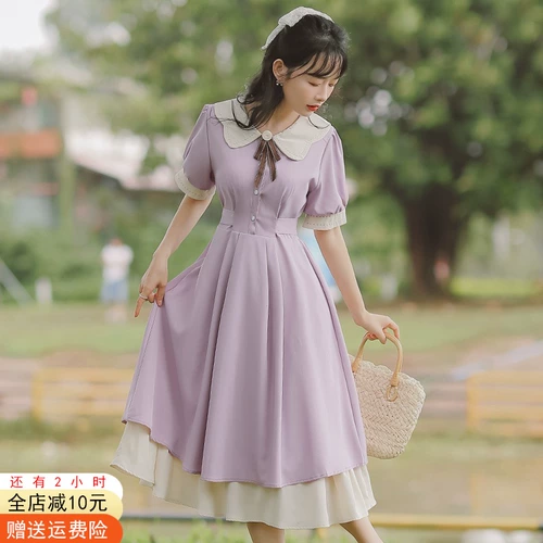 Осеннее весеннее летнее сиреневое платье, 2021 года, подходит для подростков