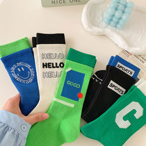 (1-2 double mounted) Personality green in tide sports leisure letters color color color color color color color color color color color color color color