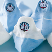 (5 double mounted) cute blue and white machine cats in tide short college