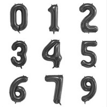 40 inch imitation big digital black balloon baby 100 days old day layout boyfriend birthday decoration aluminum film balloon