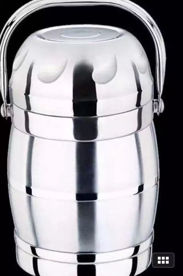 304 stainless steel insulated Tippot lunch box Insulated Barrel with high frying pan Hermetic Lunch Lifting basket Tippot