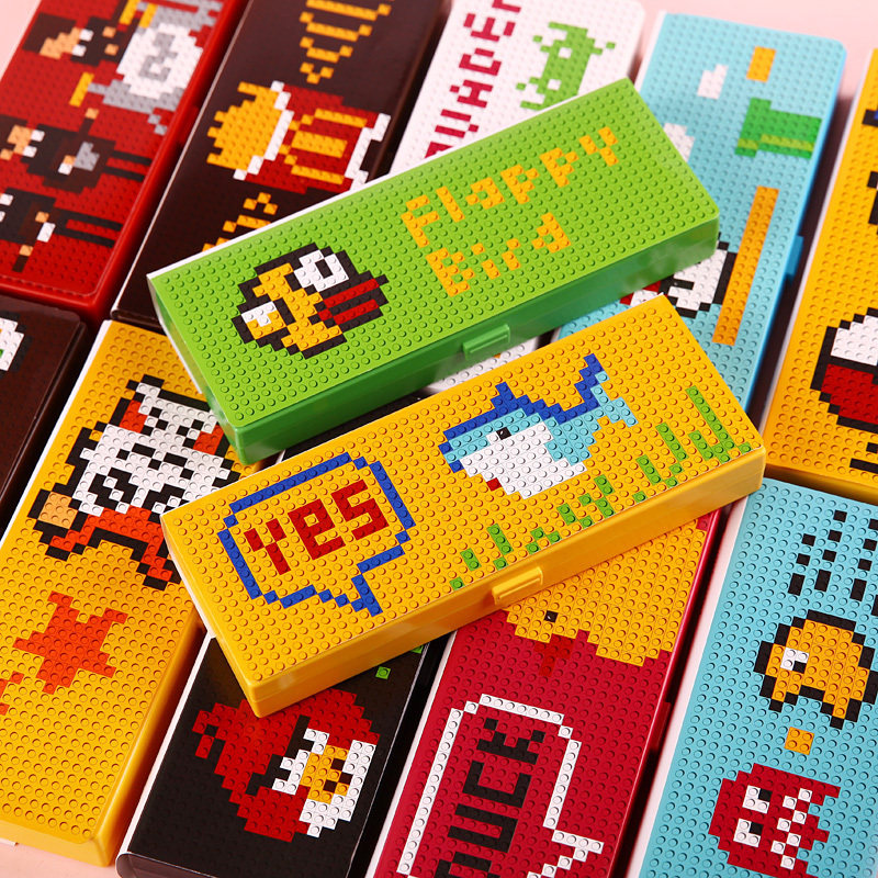 Japanese Children's Creative Pen Bag Korea Multifunction Pencil Case Men And Women Elementary Students Plastic Lead Pencil Case Study Supplies