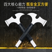 Multi-function fire-fighting waist ax Multi-function fire-fighting ax Demolition tool cabinet camping hand ax Stainless steel fire hammer waist ax