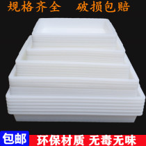 Thickened white light ice tray Rectangular plastic basin square box Storage box Malatang dish box Sample tray tray