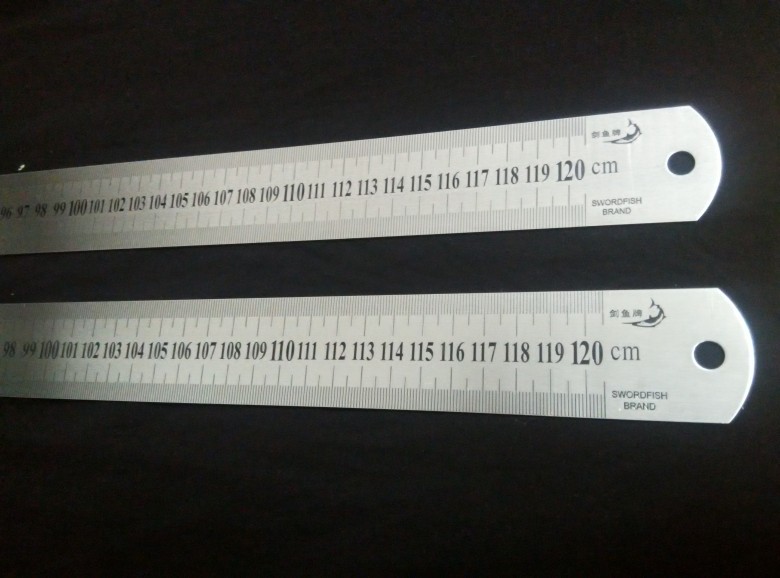  1.2m steel ruler Stainless steel ruler 120CM cut car foil Metric measuring steel plate ruler