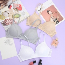 Lingerie women without steel ring ultra-thin comfortable gathering bra lace sexy small chest collocated baby girl cute bra