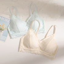 No mark of scratchless pure desire lingerie female small breasts to gather without steel ring lace No marks for young girl to collect subbreast-breasted bra with small bra