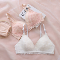 Latex ultrathin subsection large chest lace with small chest lace comfort girl unscarred underwear women gather small breasts without steel ring bra