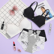 Bra No steel ring to woo small breasts Sexy upper Underwear Schoolgirl High School Teenage Girl Lace Slim-Breathable Bra