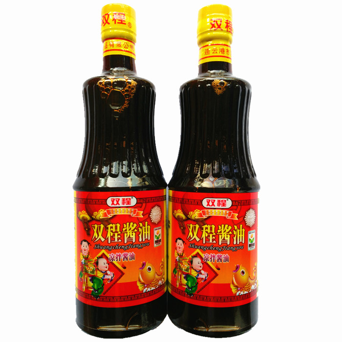 Jiangsu, Zhejiang, Shanghai and Anhui Lianyungang specialty two-way soy sauce first-class fresh cold soy sauce 500MLX2 bottles