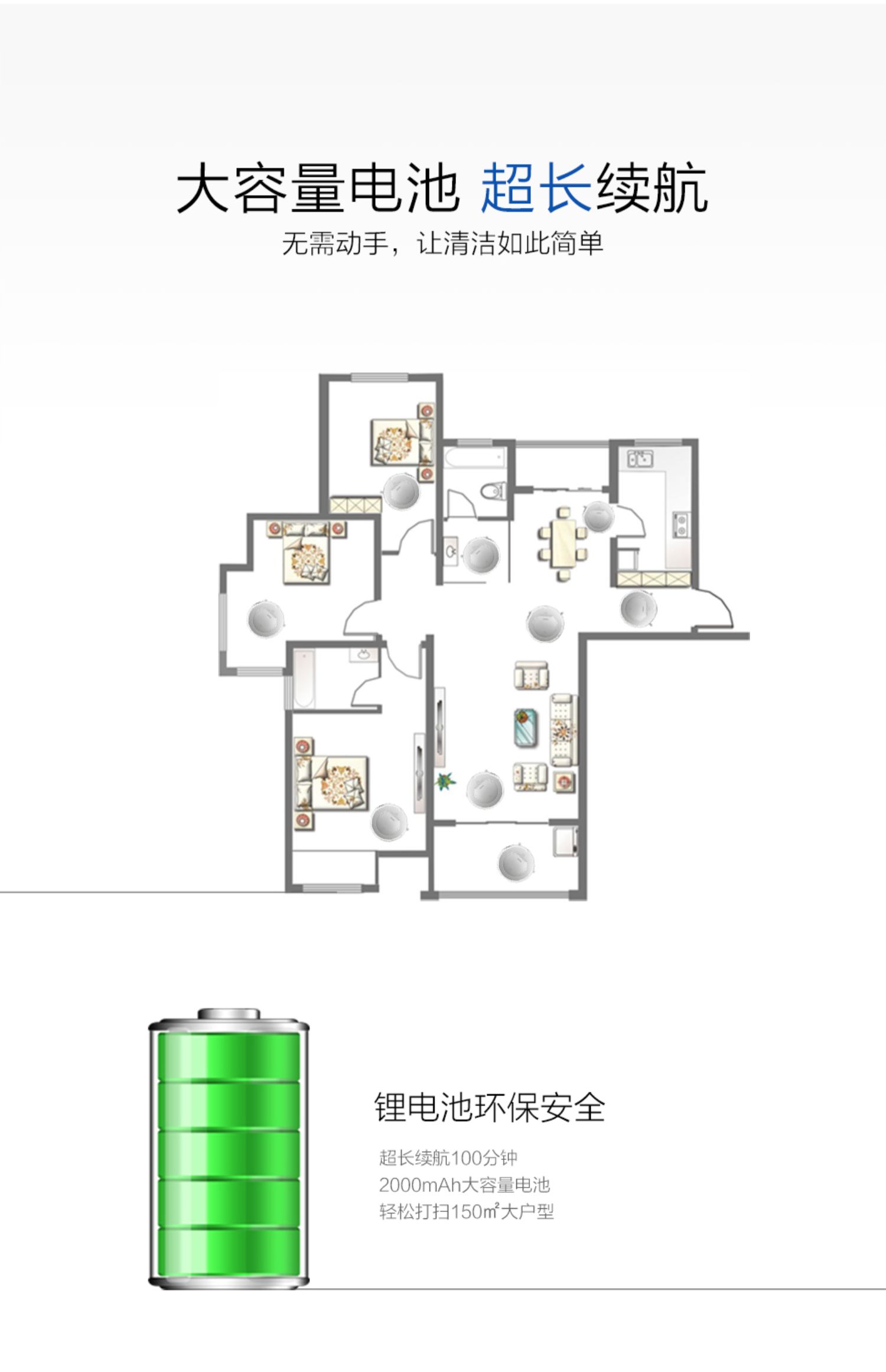 Robot quét đất kho báu Cobos CR542 thiết kế mỏng tuổi thọ pin dài - Robot hút bụi máy hút bụi dùng pin