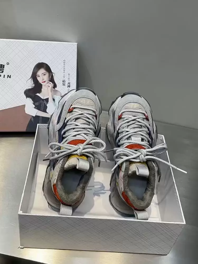 Европейская станция 2023 осень сетевые знаменитости ведут Dad Shoes сладкий огонь огонь ретро непринужденная кроссовка Tide