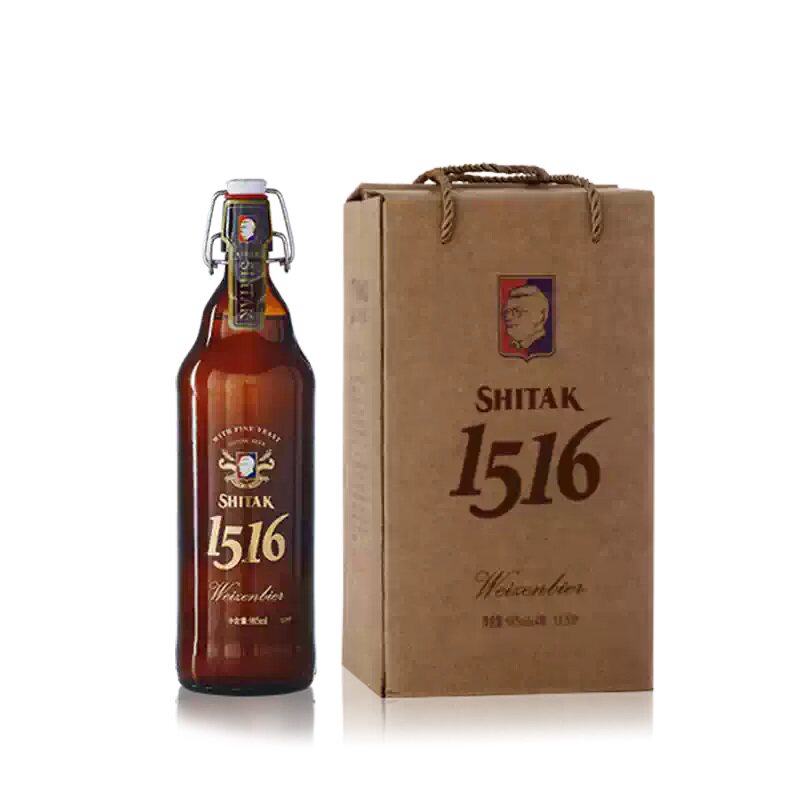 精酿啤酒德国风味11.5度小麦白啤施泰克1516礼盒装985ml中秋送礼 酒德实拍商品图