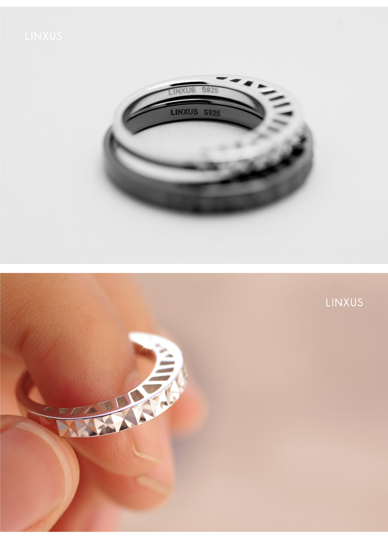 Bague mixte LINXUS en Argenterie - Ref 3089206 Image 23