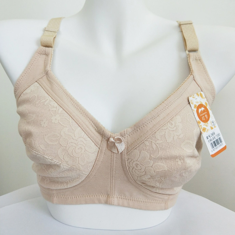 Áo lót cotton cho bé gái mùa hè XL phần mỏng tập hợp những người phụ nữ trung niên béo không có vòng thép thời trang nữ cao cấp