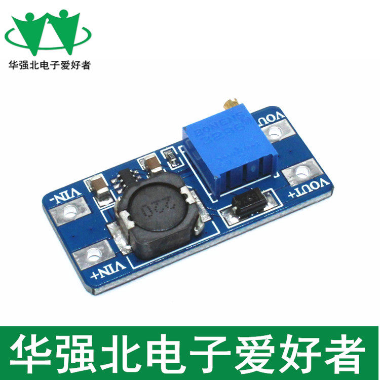 MT3608 DC-DC boost module 2A booster plate input voltage 2-24V up 5 9 12 -28V adjustable