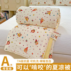 7A Grade Antibacterial Double-Layer Gauze Summer Quilt Air Conditioning Quilt Quilt Core Summer Machine Washable Thin Quilt 4