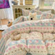 Ins Bedding Four-Piece Set Pure Cotton 2026 New Style Bed Sheet Quilt Cover Three-Piece Set for Student Dormitory Winter 4
