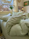2026 New Style Yarn-Dyed Jacquard Knitted Cotton Four-Piece Bedding Set, Solid Color Washed Cotton Student Dormitory Three-Piece Set