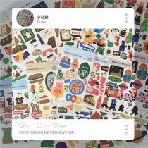 Korean Cubs Ins cute and versatile waterproof no-mark removable stickers to decorate a computer phone