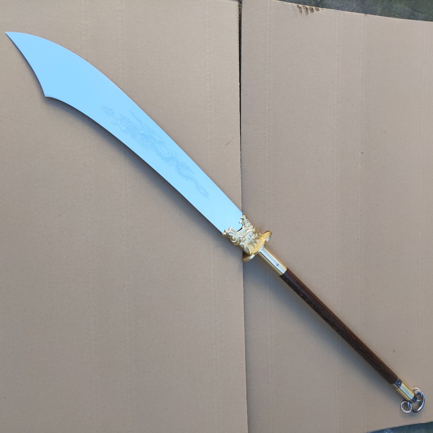🔥武术爱好者必备：忠武体育朴刀双手带短把刀武术训练刀具✨-更多武术