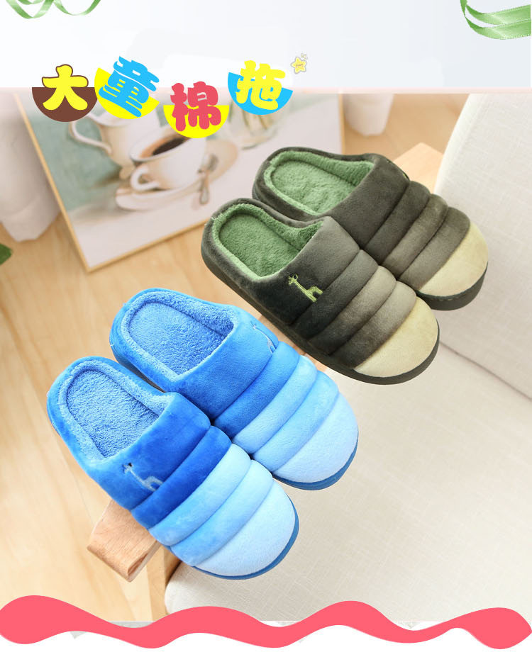 Pantoufles enfants en suède pour hiver - semelle caoutchouc - Ref 986877 Image 47