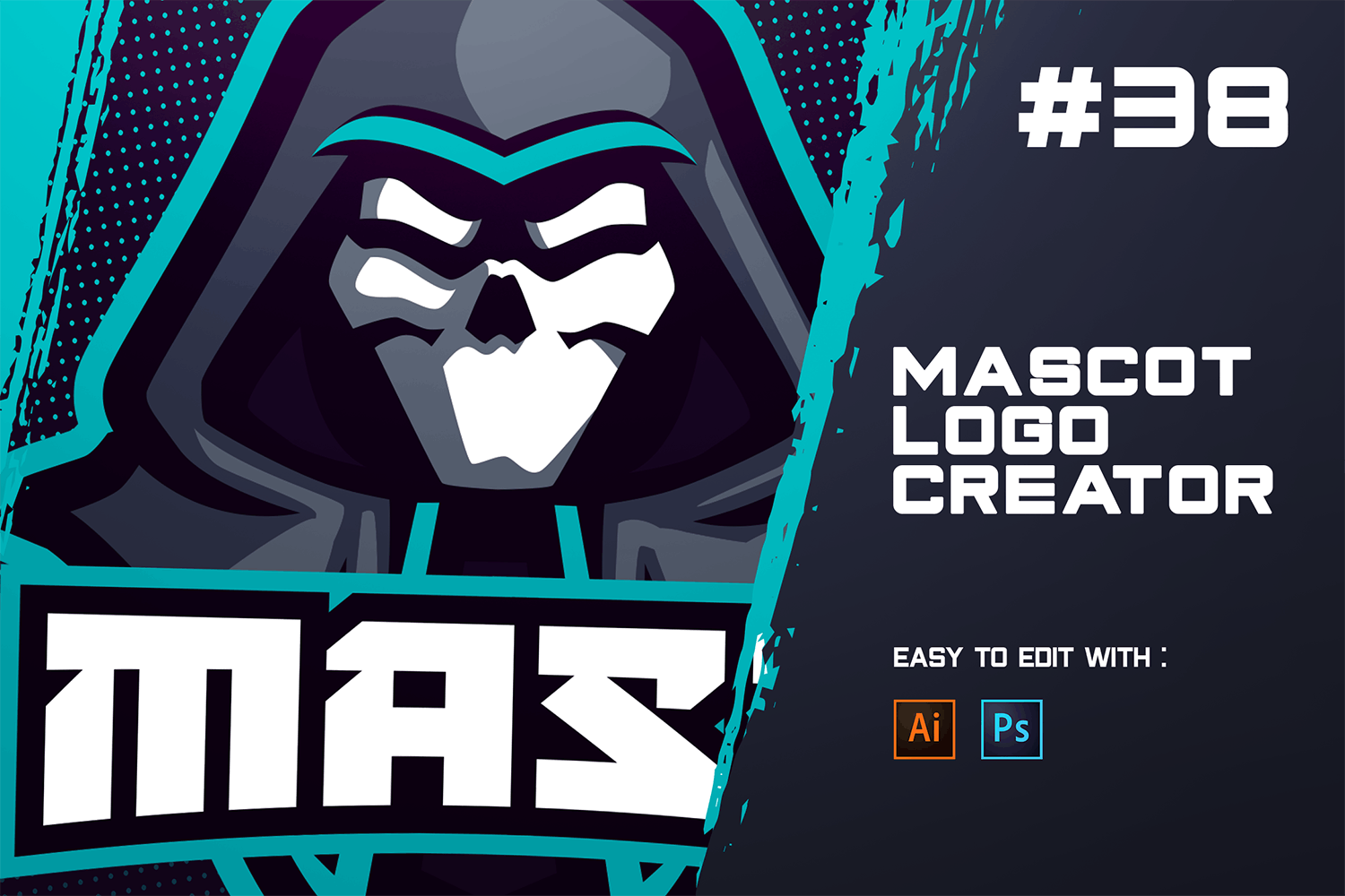 邪恶面具电子竞技Logo设计模板 MASK – E-Sports Logo Creator