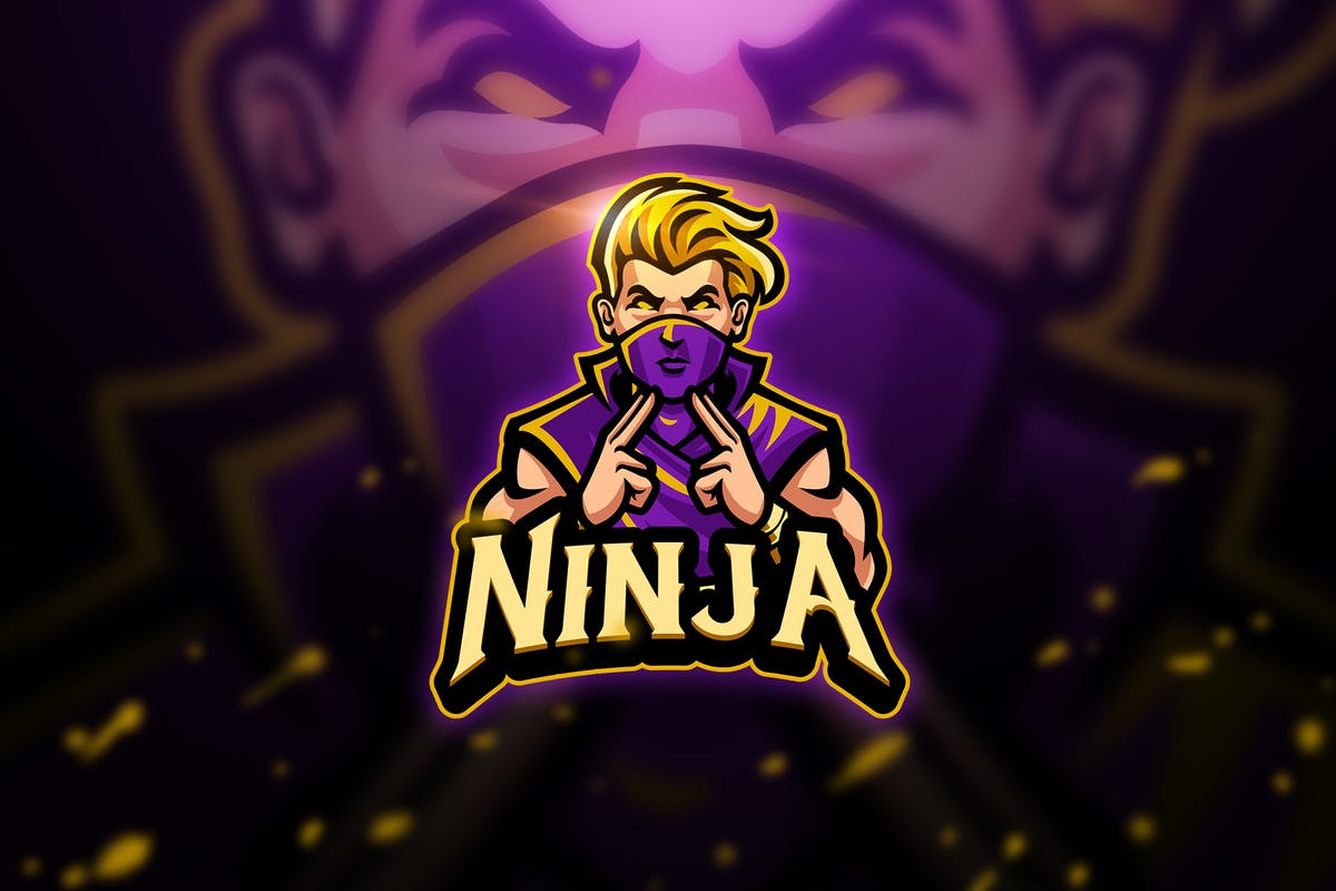 忍者武士电子竞技队徽Logo模板 Ninja 2 – Mascot & Esport Logo