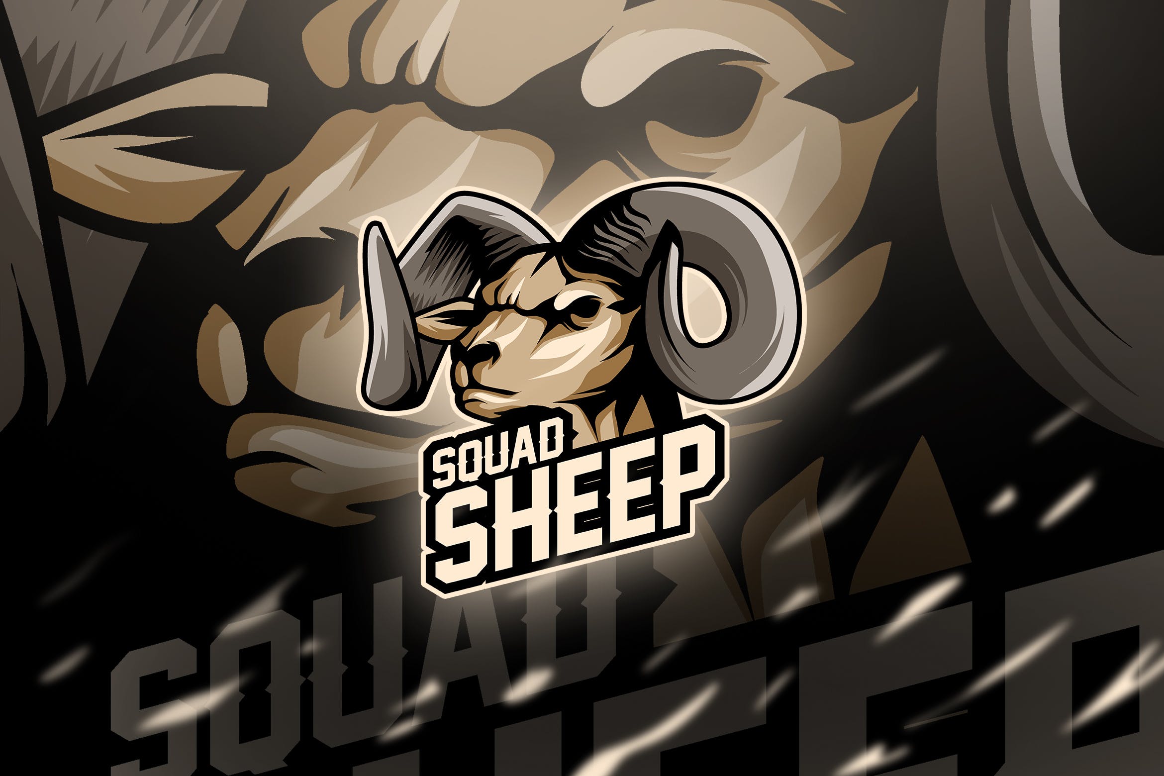 绵羊BOSS电竞游戏俱乐部队徽Logo模板 sheep – Mascot & Esport Logo