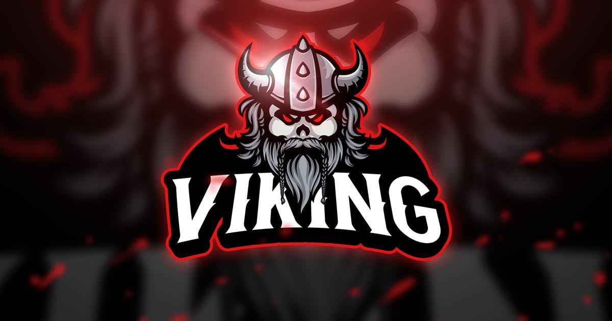 维京人电子竞技Logo&队徽设计模板 Viking – Mascot & Esport Logo