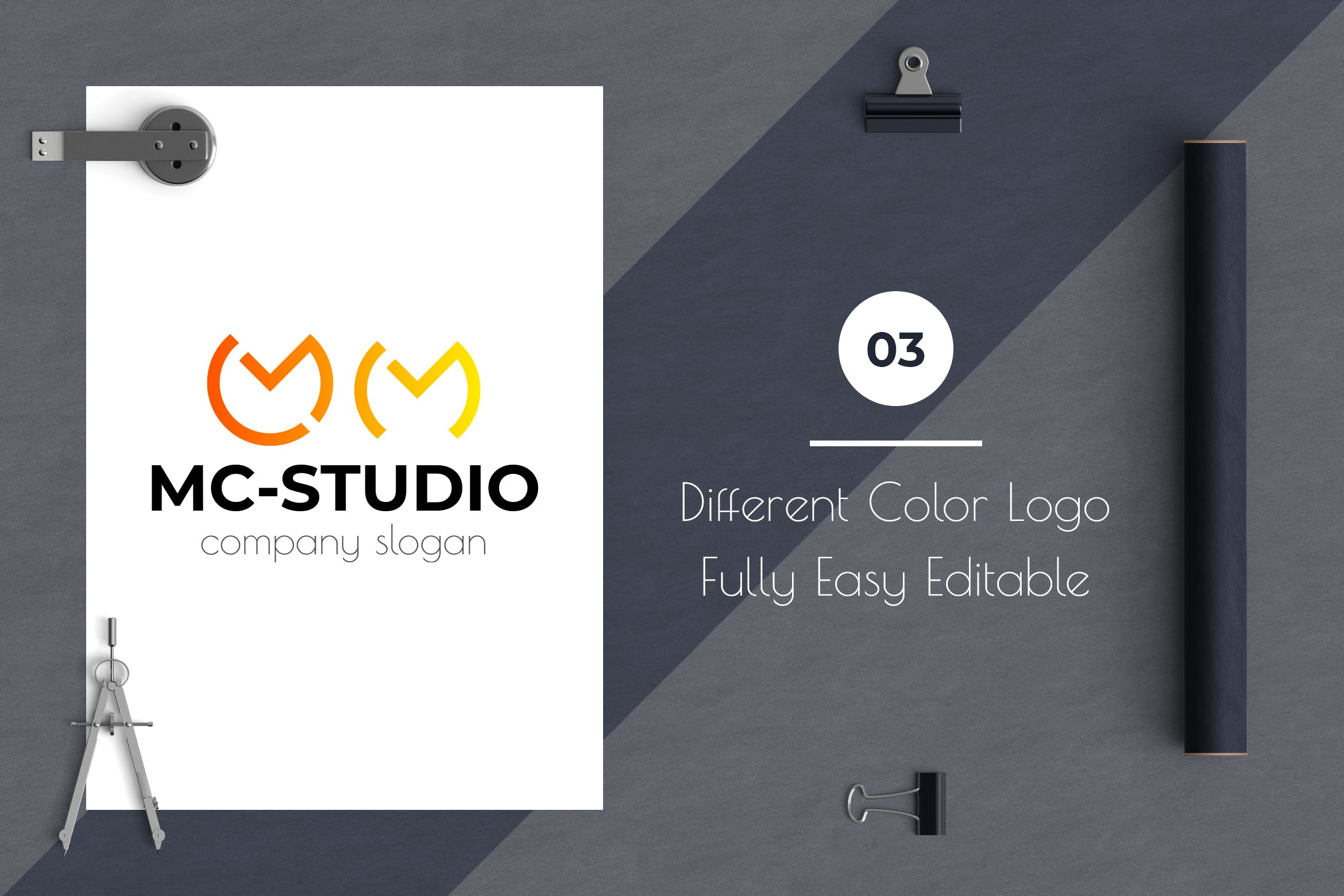 创意工作室图形Logo设计模板 Mc Studio Creative Logo Template