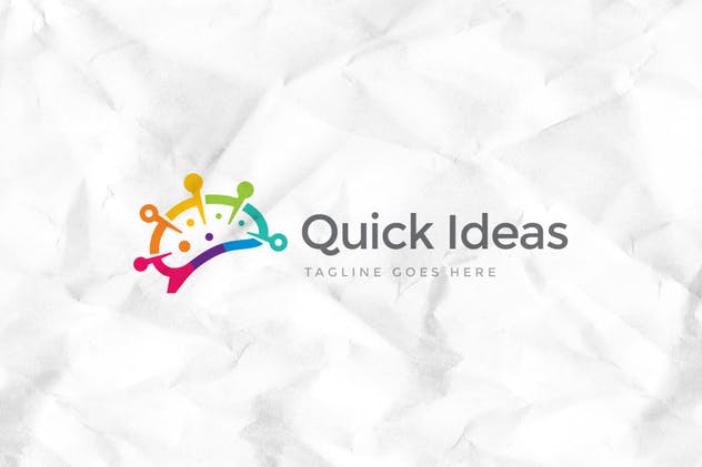 快速创意思维抽象Logo设计模板 Quick Ideas Logo Template