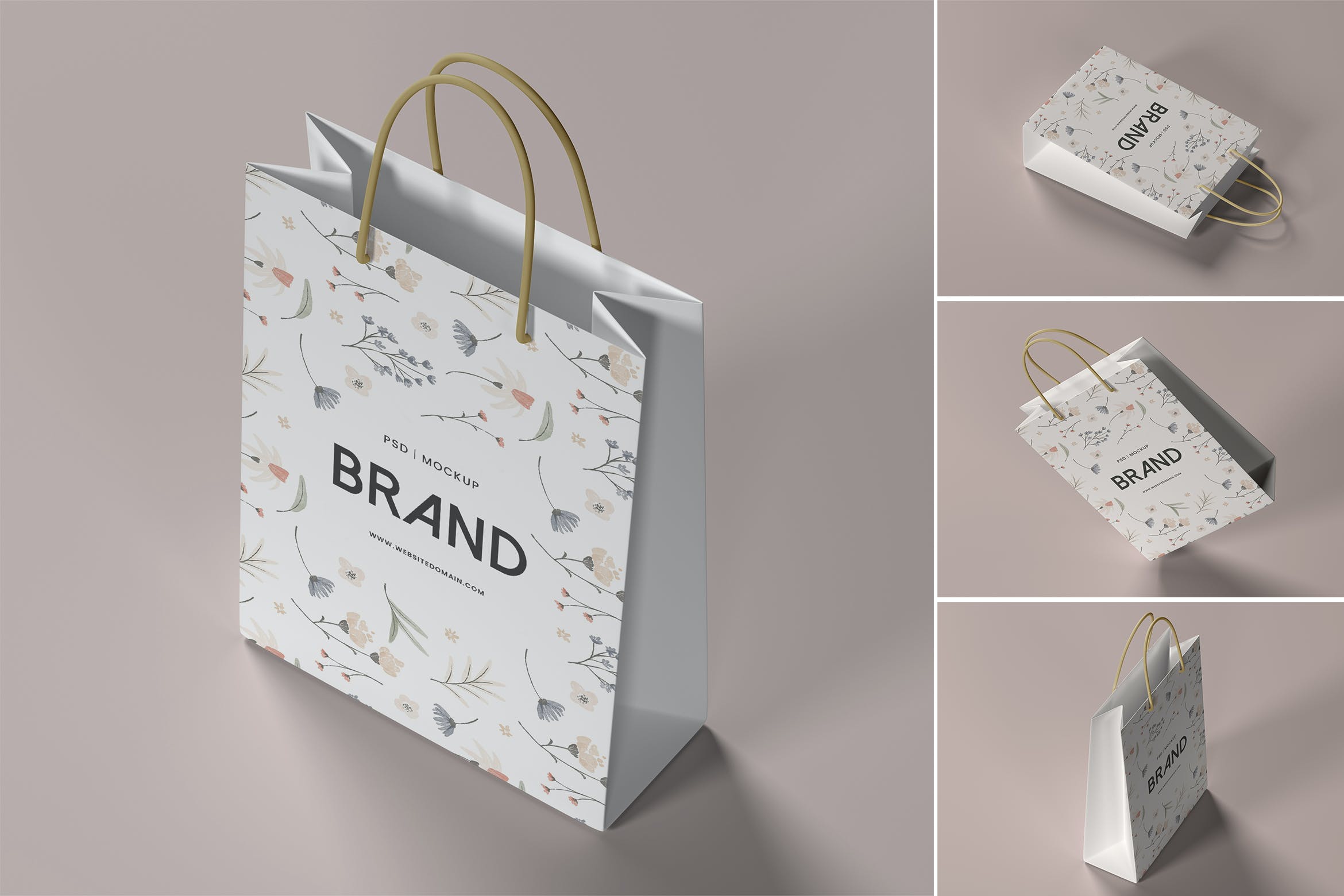 礼品购物袋设计样机模板 Shopping Bag Mockup