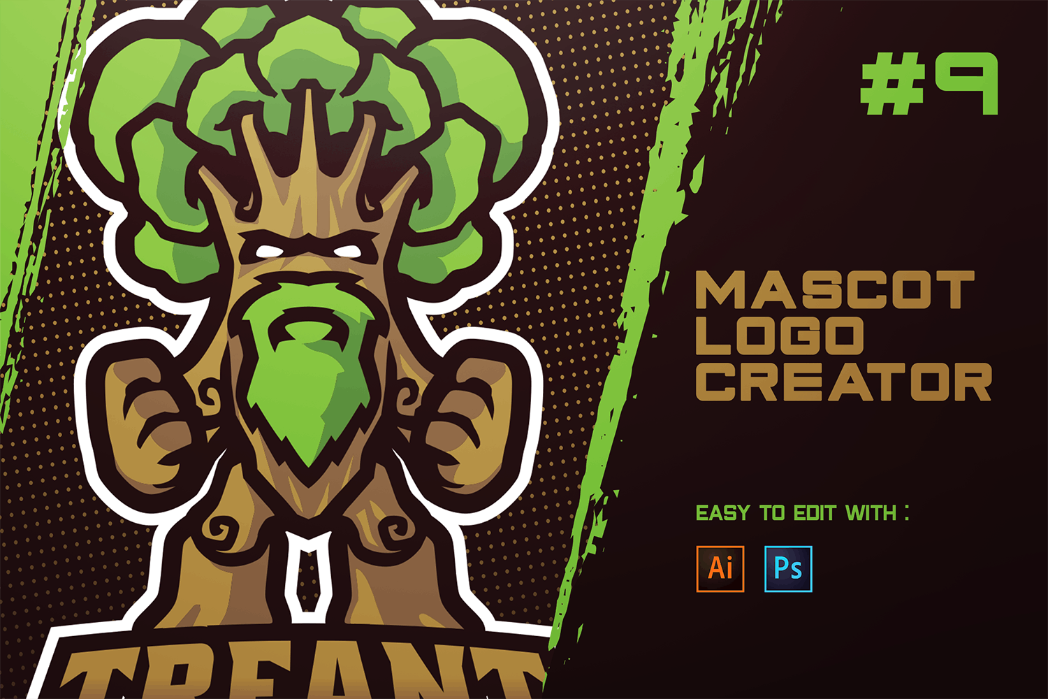 树人电子竞技Logo设计模板 TREANT – E-Sports Logo Creator