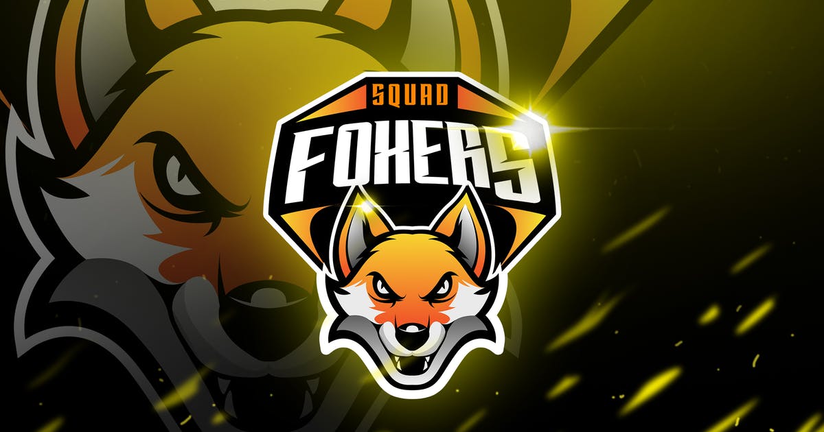 狐狸电子竞技Logo&队徽设计模板 Foxers – Mascot & Logo Esport